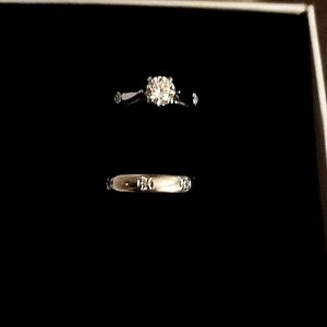 Engagement and wedding ring